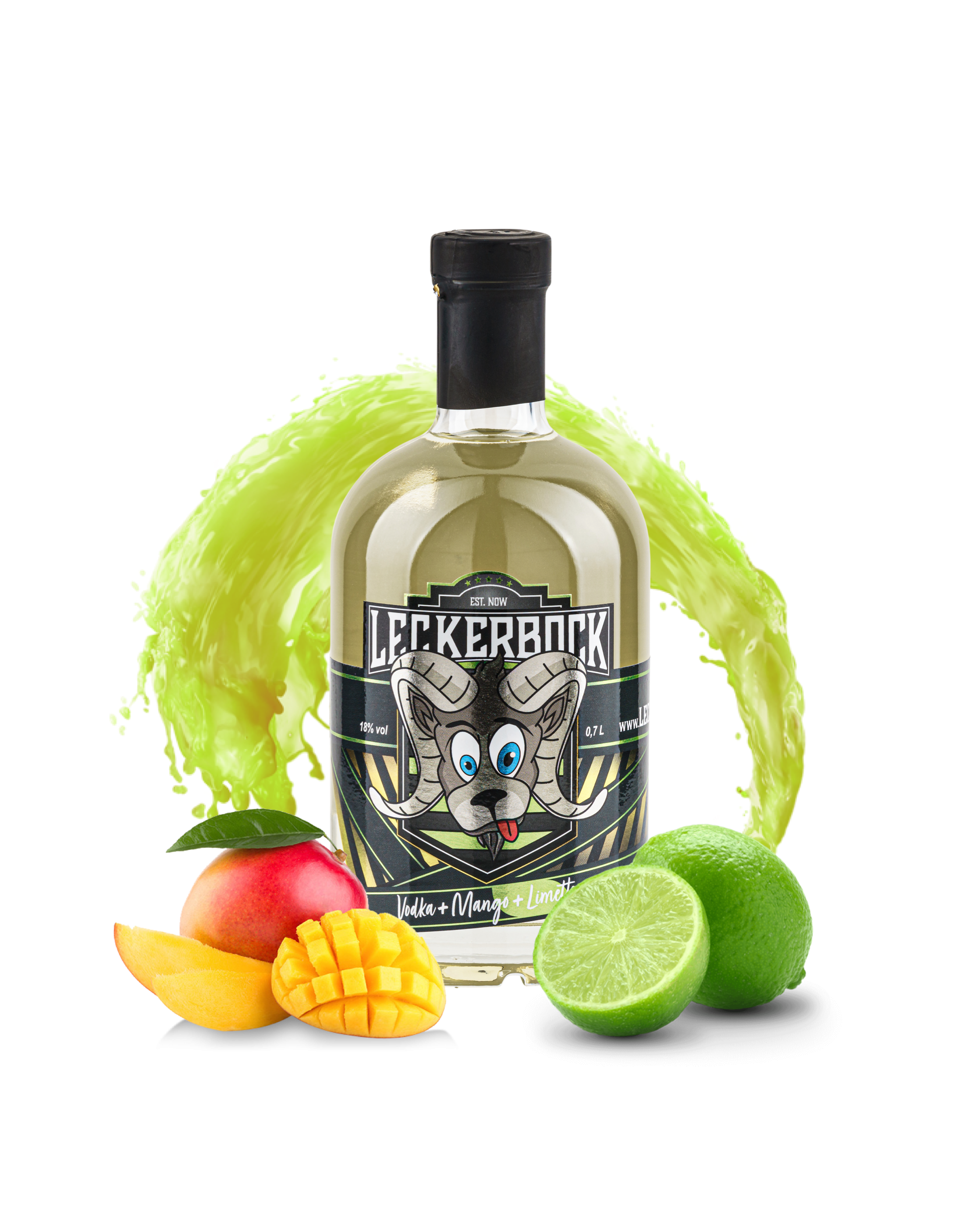 Leckerbock Vodka+Mango+Limette 0,7l Flasche